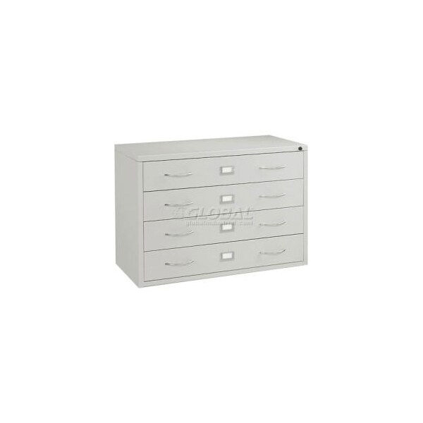 Global Equipment Interion    Media Cabinet 4 Drawer Putty 249043